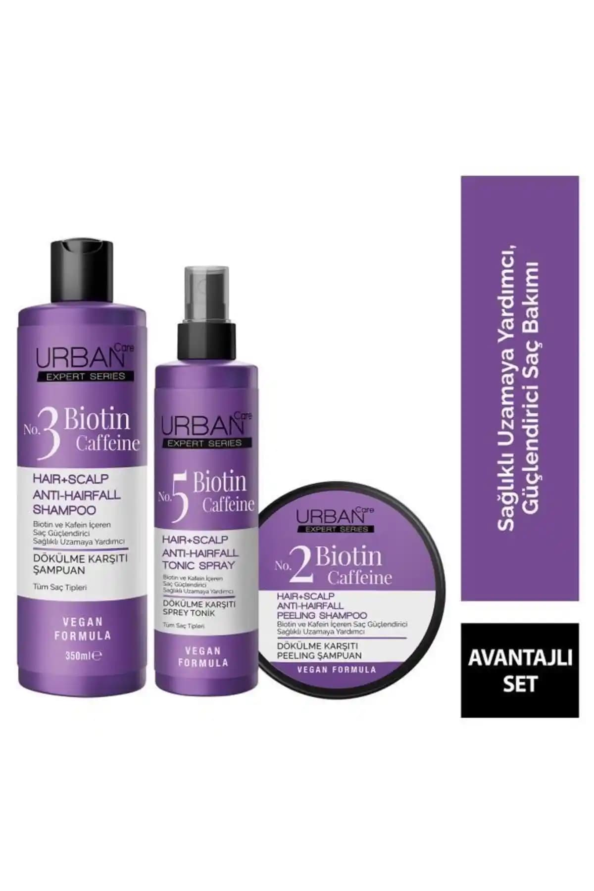 Saç Dökülmesine Karşı Biotin ve Kafein İçerikli Peeling Şampuan ve Tonik Seti