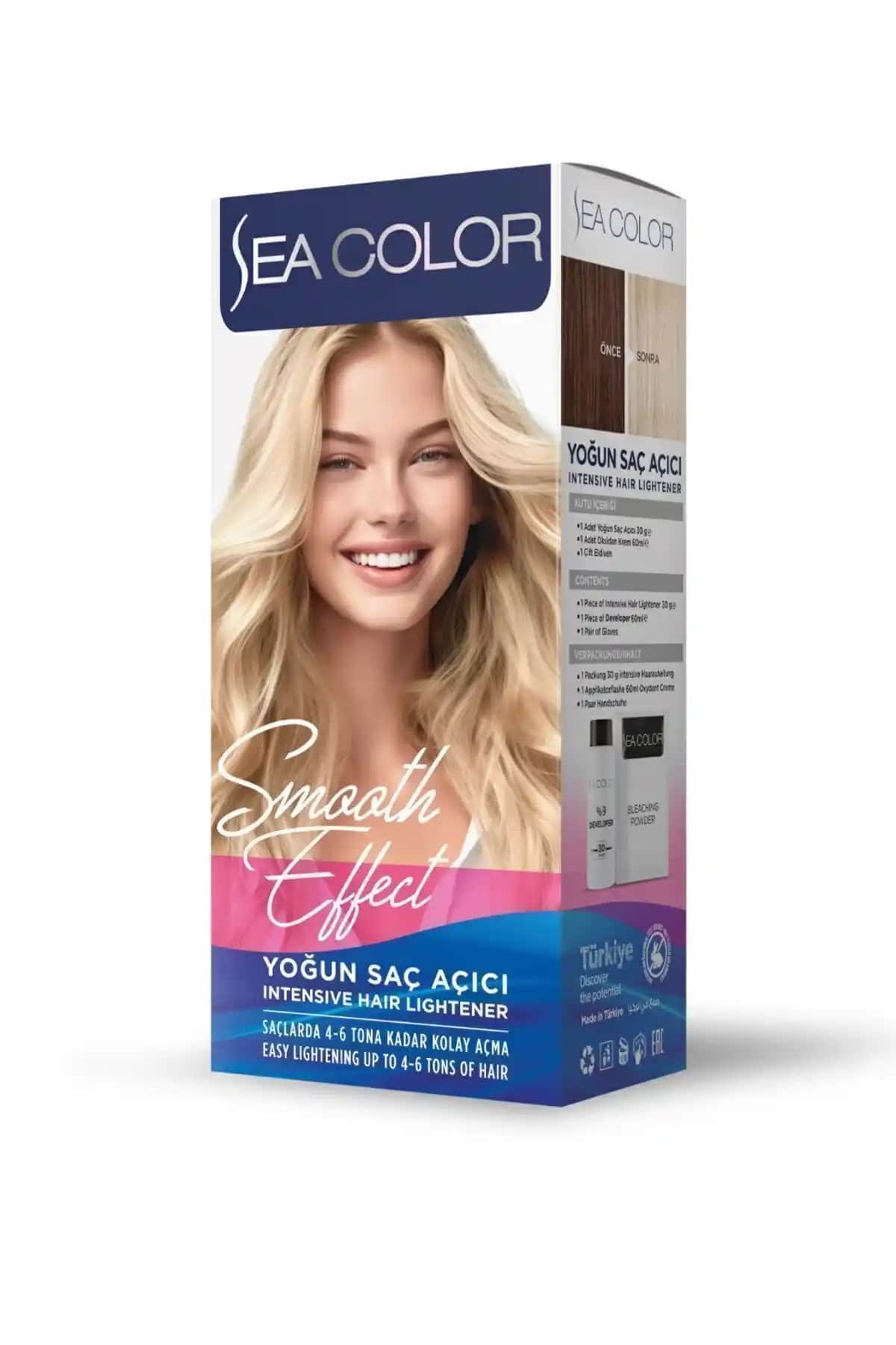 Sea Color Smooth Effect Doğal Görünüm ve Parlaklık İçin Güvenilir Saç Açıcı Ürün