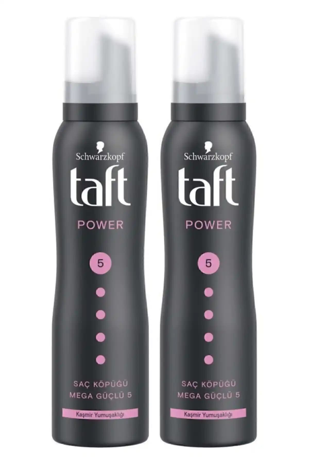 Taft Power Kaşmir Saç Köpüğü 150ml 2'li set: Güçlü tutuş ve doğal görünüm sağlar