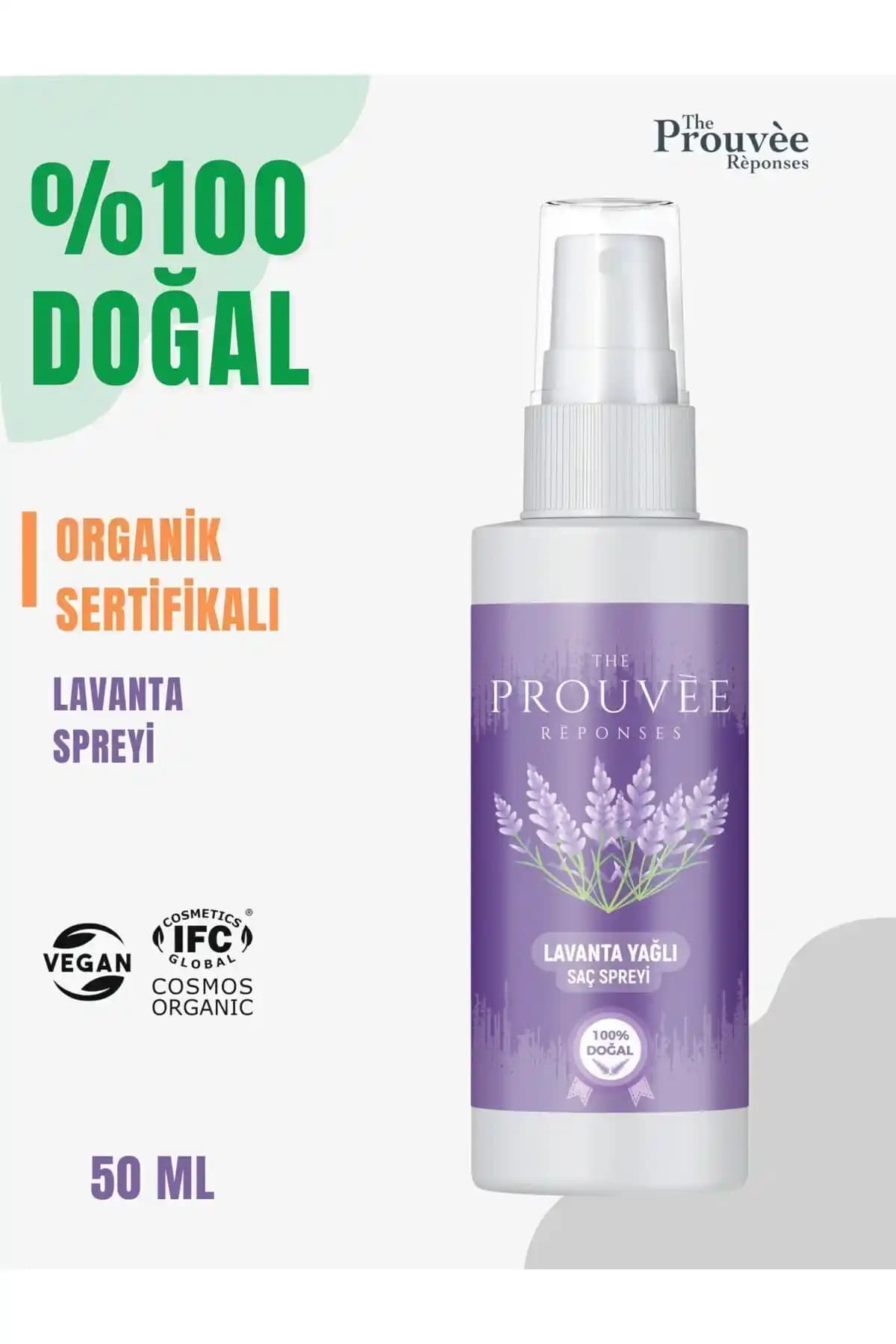 The Prouvee Reponses %100 Doğal Lavanta Yağlı Saç Spreyi: Doğal ve Ferahlatıcı Saç Bakım Ürünü