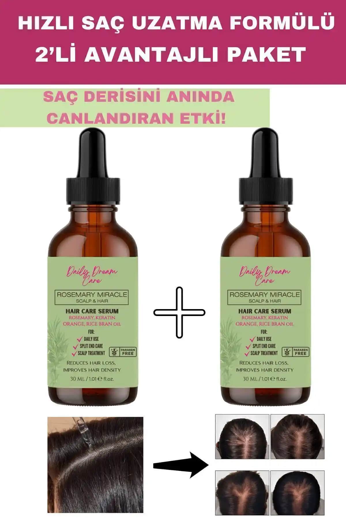 True Bee Biberiye Kompleks Saç Serumu Seti Saç Dökülmesine Karşı Doğal Çözüm