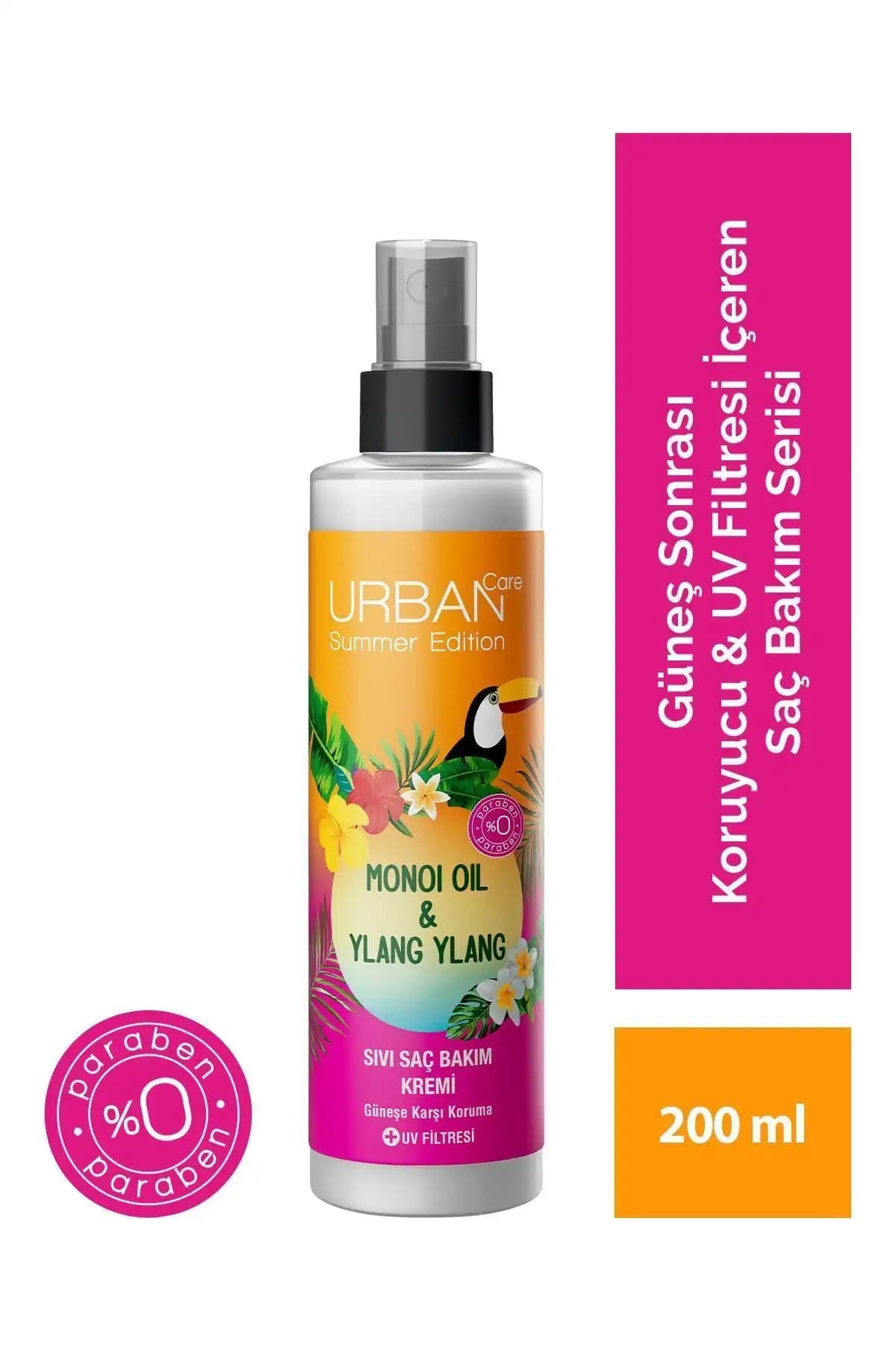 Urban Care Monoi Oil & Ylang Ylang Sıvı Saç Bakım Kremi Doğal ve Hassas Saçlar İçin Güçlendirici Çözüm
