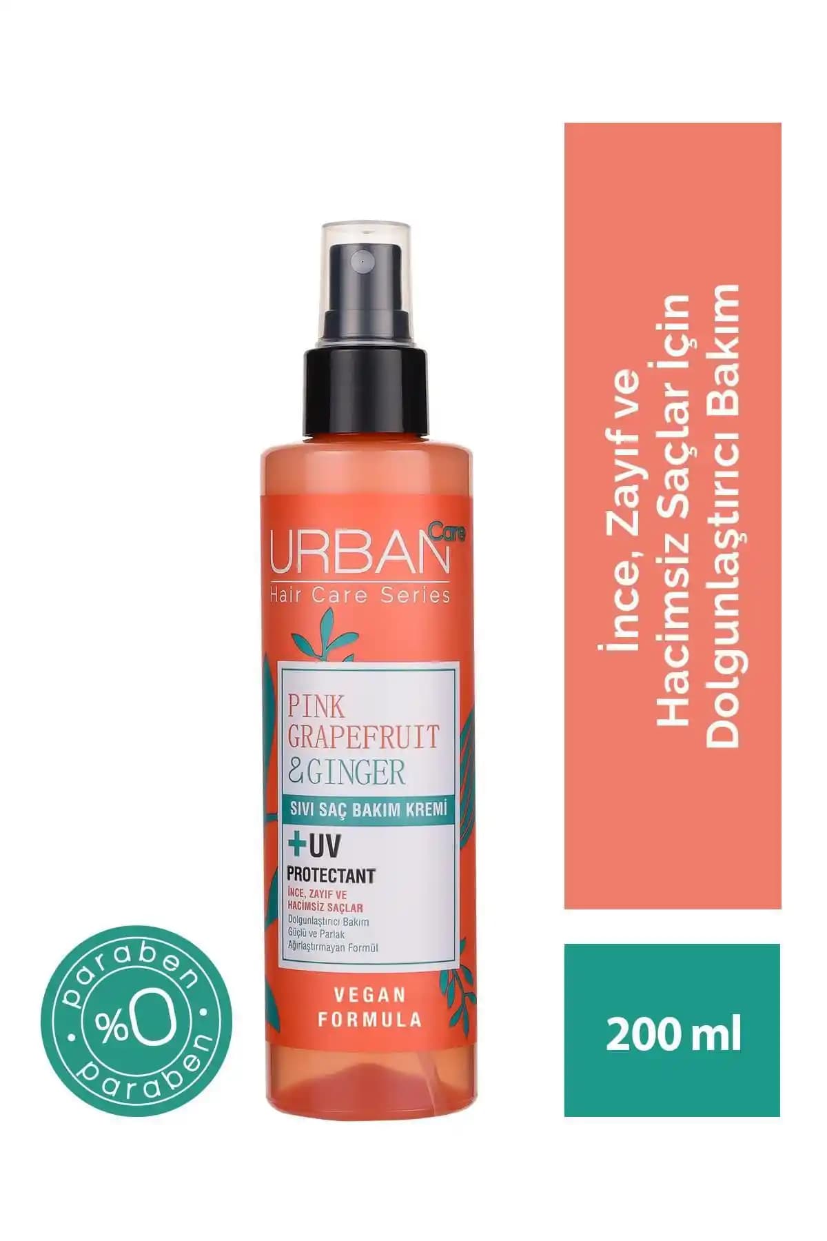 Urban Care Pink Grapefruit & Ginger İnce Telli Saçlar İçin Dolgunlaştırıcı Sıvı Bakım Kremi