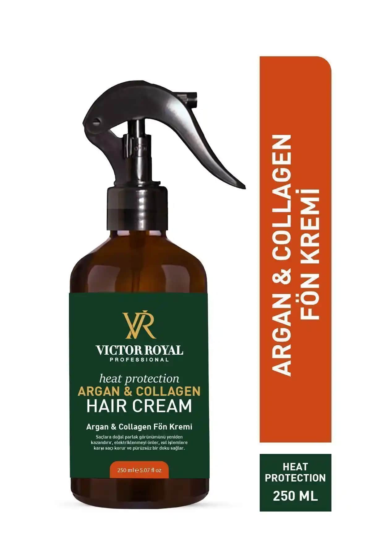 Victor Royal Isıya Karşı Koruyucu ve Kolajen İçerikli Saç Spreyi: Güçlü ve Parlak Saçlar İçin