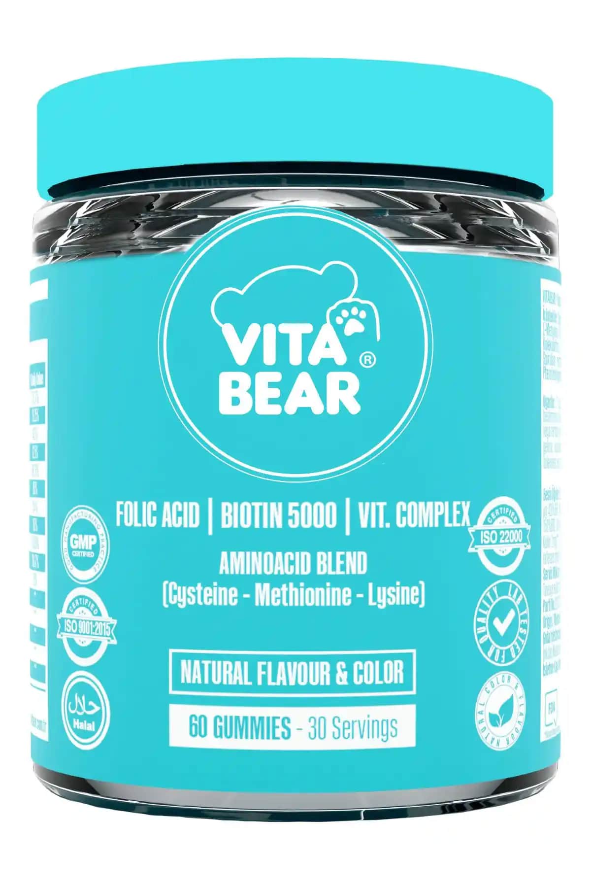 Vita Bear Strong Hair Çiğnenebilir Saç Vitamini ile Saç ve Tırnak Sağlığını Güçlendirin