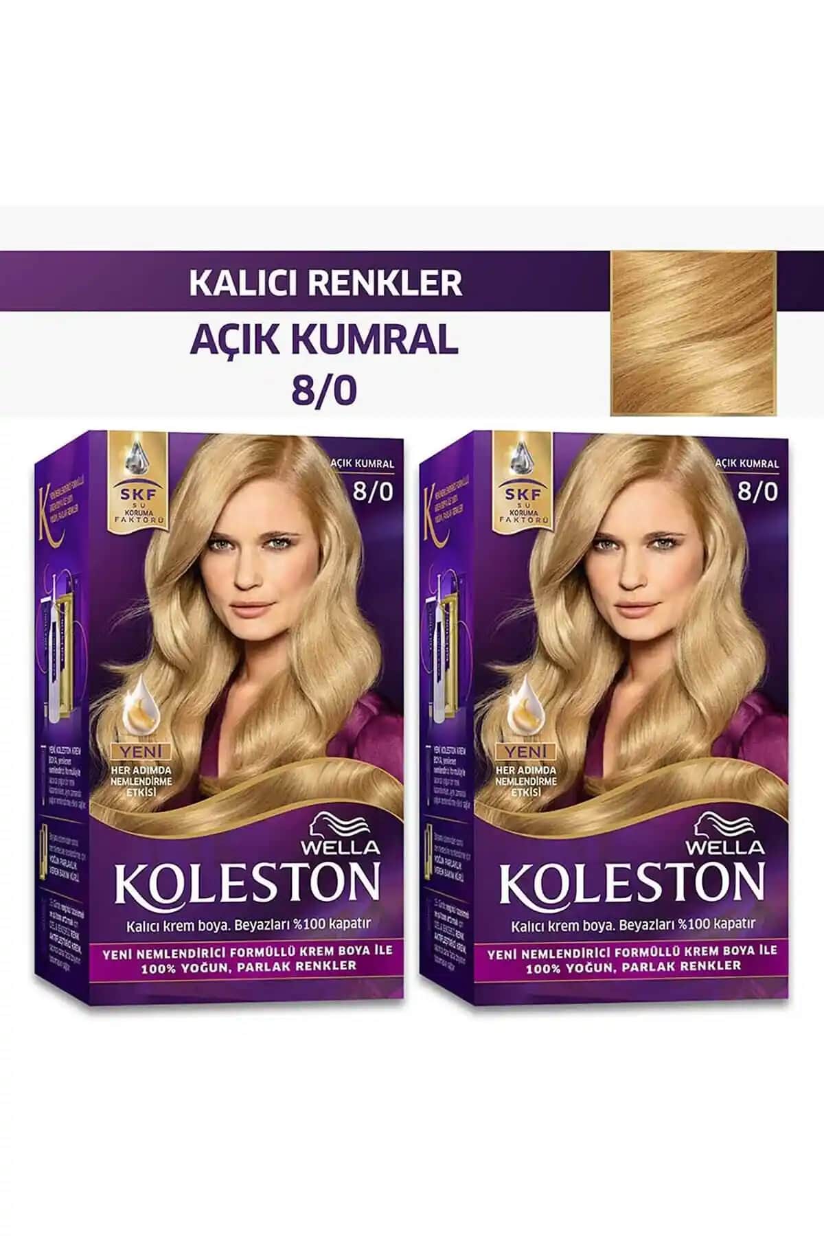 Wella Koleston 8/0 Açık Kumral Saç Boyası Kitleri Profesyonel ve Kalıcı Renk Seçeneği