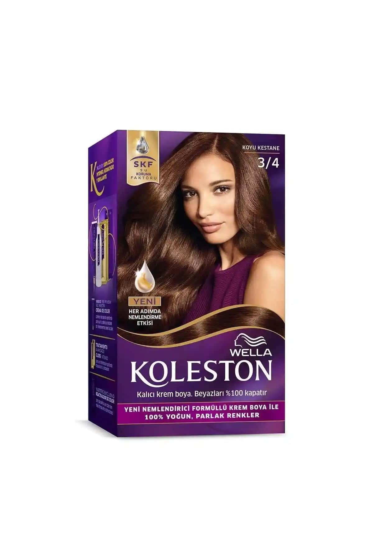 Wella Koleston Kit Saç Boyası 3/4 Koyu Kestane Profesyonel ve Kalıcı Renk Çözümü