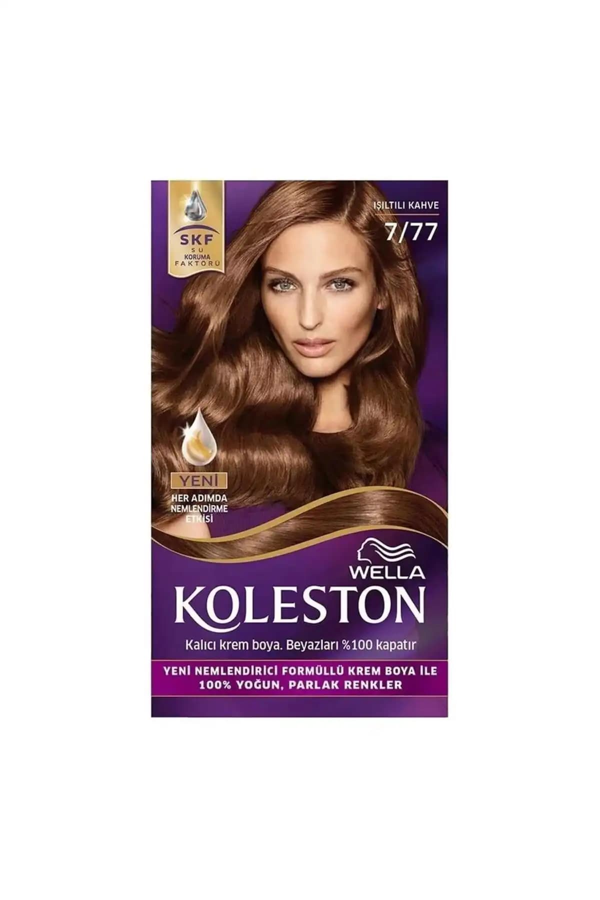 Wella Koleston Kit Saç Boyası 7/77 Işıltılı Kahve Renkli ve Kalıcı Saç Boyama Ürünü