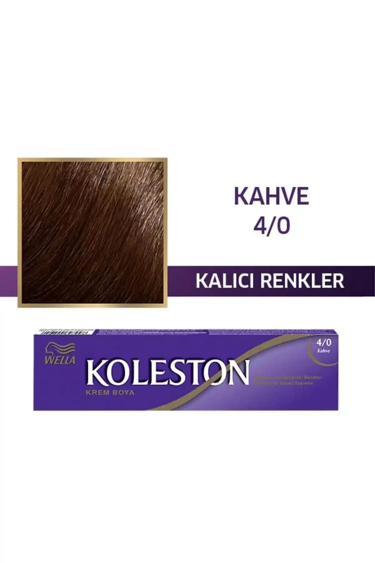 Wella Koleston Single Tüp Boya 4/0 Kahverengi Saç Boyası Profesyonel ve Kalıcı Renk