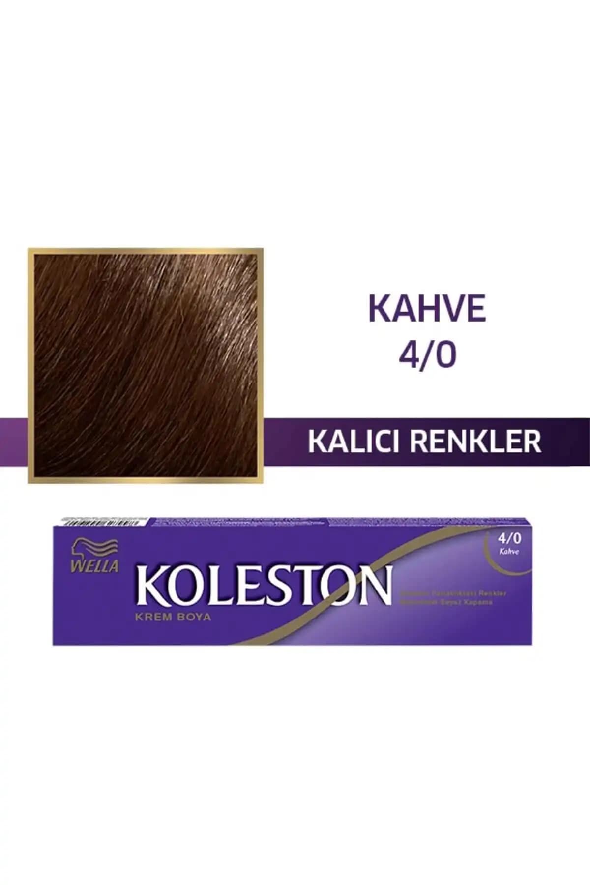 Wella Koleston Single Tüp Boya 4/0 Kahverengi Saç Boyası Profesyonel ve Kalıcı Renk