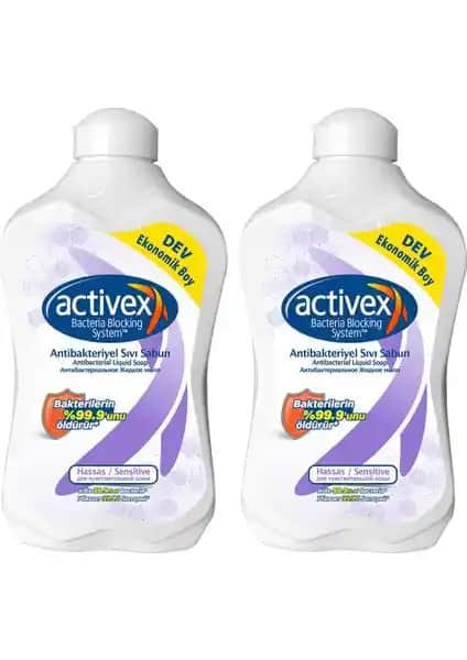 Activex Hassas Antibakteriyel Sıvı Sabun 3,0 Litre – Günlük Hijyen ve Cilt Koruması