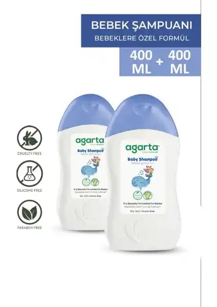 Agarta 2 Adet Erkek Bebek ve Çocuklar İçin Doğal Şampuan Güvenilir ve Hassas Ciltlere Uygun