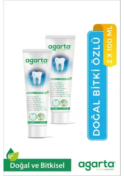 Agarta Florürsüz Bitki Özlü Diş Macunu Seti Doğal ve Sağlıklı Gülüş İçin Uygun