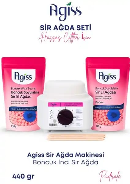 Agiss Sir Ağda Makinesi ve Hassas Ciltler İçin İncili El Ağda Seti Özellikleri ve Kullanım Avantajları