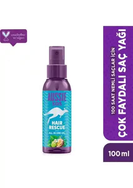 Aussie Sos Hair Rescue All In One Saç Yağı Nemli ve Hasar Görmüş Saçlar İçin Güçlendirici Çözüm