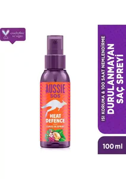 Aussie SOS Heat Defence: ısıya karşı güçlü koruma ve 100 saat nemlendirme sağlayan saç spreyi