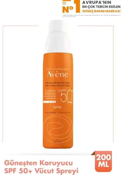 Avene SPF 50 Sprey Güneş Koruyucu 200 ml Yüksek Koruma ve Kolay Uygulama