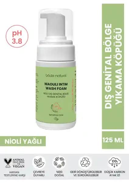 Bade Natural Nioli Yağlı Dış Genital Bölge Yıkama Köpüğü: Doğal ve Hassas Temizlik Çözümü