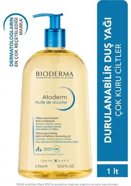 Bioderma Atoderm Duş Yağı: Kuru ve Hassas Ciltler İçin Güçlendirici Nemlendirici Çözüm