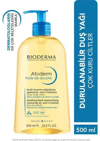 Bioderma Atoderm Shower Oil: Kuru ve Hassas Ciltler İçin Güvenli Nemlendirici Ürün Özellikleri