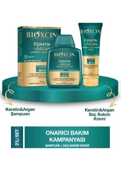 Bioxcin Keratin Argan Onarıcı Şampuan ve Bakım Kremi ile Saçlarınızı Güçlendirin