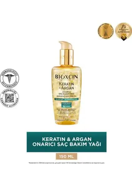 Bioxcin Keratin ve Argan Yağıyla Yıpranmış Saçlar İçin Güçlendirici ve Onarıcı Bakım Çözümü