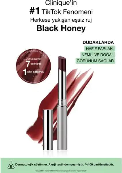 Clinique Almost Lipstick Black Honey Dudak Ruju: Doğal ve Şık Görünüm İçin Mükemmel Seçenek