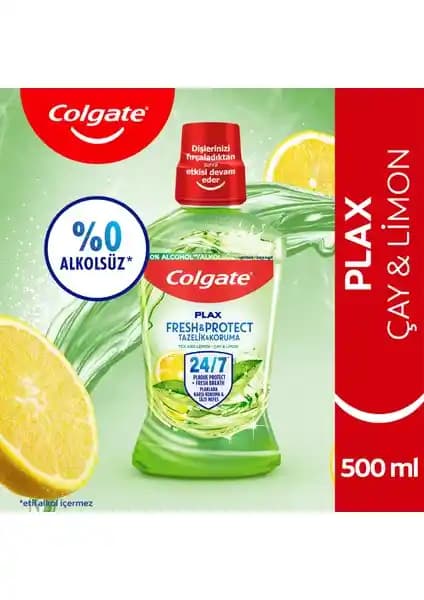 Colgate Plax Çay ve Limon Ağız Bakım Suyu: Ferahlatıcı ve Güvenli Günlük Kullanım Ürünü
