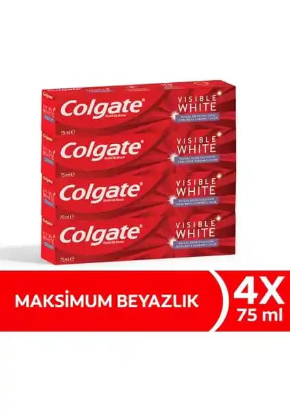 Colgate Visible White Maksimum Beyazlık Diş Macunu ile parlak ve sağlıklı gülüşler