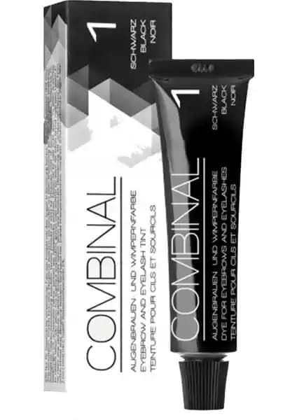 Combinal Siyah Kaş ve Kirpik Boyası 1 Güçlü ve Doğal Göz Çekiciliği Sağlar
