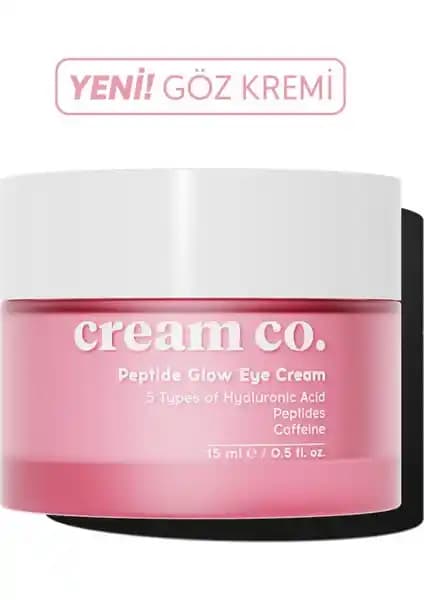 Cream Co Göz Çevresi Nemlendirici: Peptit, C Vitamini ve Kafein İçeren Günlük Bakım Kremi