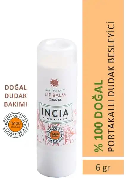 Doğal İçerikli Portakal Aromalı Dudak Bakım Kremi 6G - Nemlendirici ve Onarıcı Özellikler