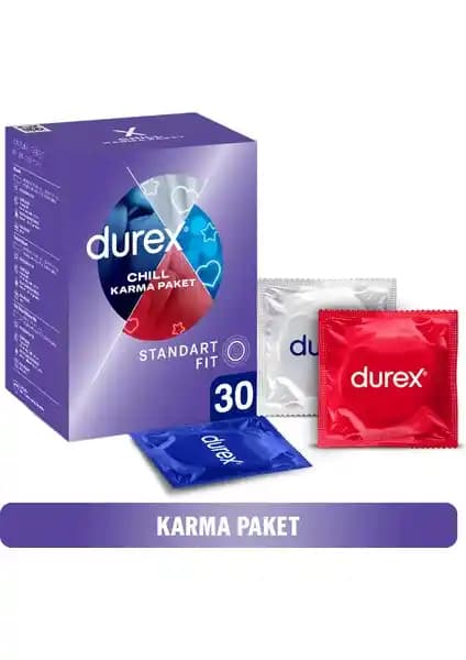 Durex Chill 30'lu Karma Paket Prezervatif: Güvenlik ve Rahatlık Sunan Çeşitli Seçenekler