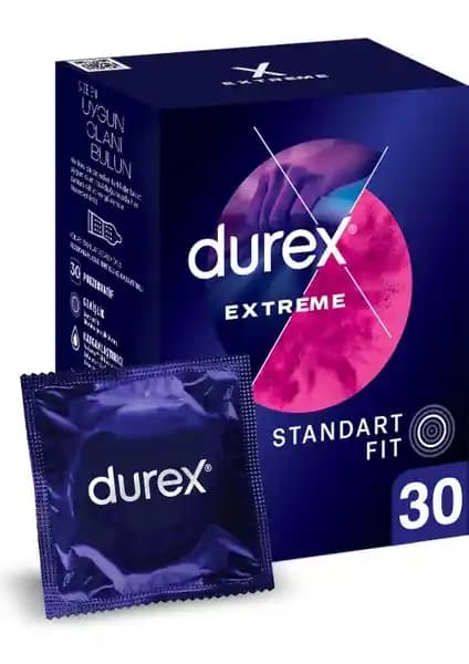 Durex Extreme 30'lu Tırtıklı Prezervatif Güvenli ve Zevkli Deneyim Sunar