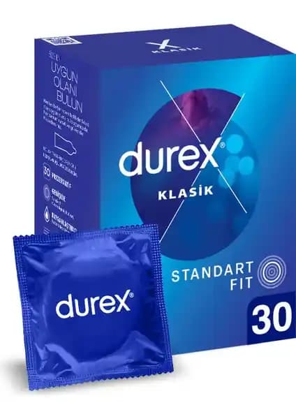 Durex Klasik 30'lu Prezervatif: Güvenli ve Konforlu Kullanım İçin Uygun Seçenek