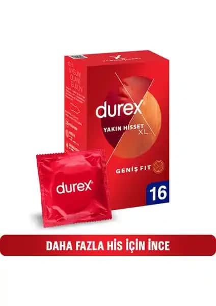 Durex Yakın Hisset 16 XL Prezervatif: Güvenli ve Konforlu Cinsel Deneyim İçin