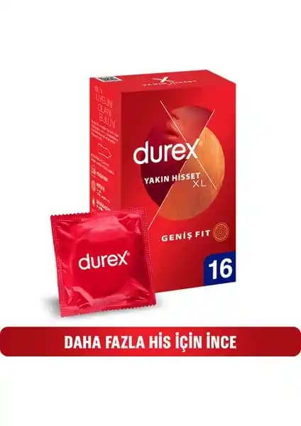 Durex Yakın Hisset 16 XL Prezervatif: Güvenli ve Konforlu Cinsel Deneyim İçin