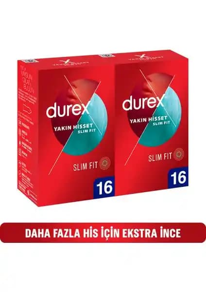 Durex Yakın Hisset 32 Slim Fit Prezervatif: Güvenli ve Duygusal Bağlantıyı Artıran İnce Tasarım