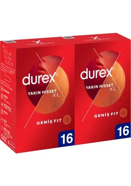 Durex Yakın Hisset 32 XL Prezervatif: Güvenli ve Konforlu Geniş Yapı Ürünü