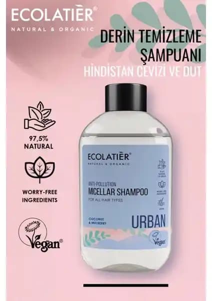 ECOLATIER Misel Şampuan: Doğal İçeriklerle Derin Temizleme ve Nemlendirme Sağlar