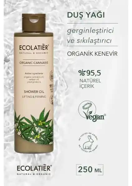 ECOLATIER Vegan Organik Kenevir Duş Yağı ile Doğal ve Etkili Cilt Bakımı