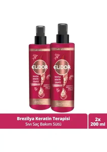 Elidor Brezilya Keratin Terapisi Sıvı Saç Bakım Sütü ile Güçlü ve Parlak Saçlara Ulaşın