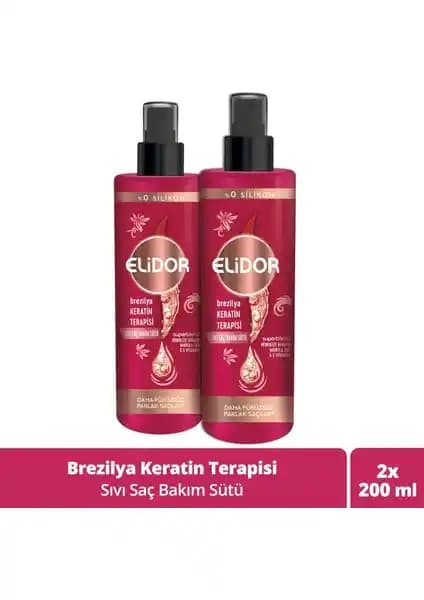 Elidor Brezilya Keratin Terapisi Sıvı Saç Bakım Sütü ile Güçlü ve Parlak Saçlara Ulaşın