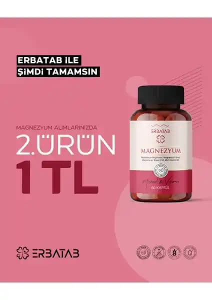 Erbatab Magnezyum 3'lü Form ve Vitamin B Kompleksi: Doğal ve Güvenilir Takviye Ürünü