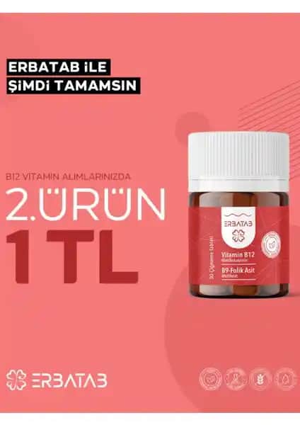 Erbatab Vitamin B12 ve Folik Asit Takviyesi: Günlük Enerji ve Sağlık Destekleri