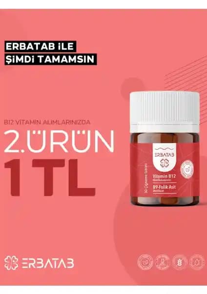 Erbatab Vitamin B12 ve Folik Asit Takviyesi: Günlük Enerji ve Sağlık Destekleri
