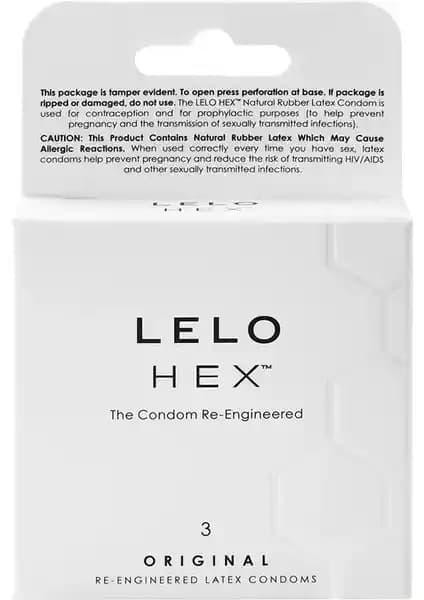 Erox Lelo Hex Box 3'lü Doğal Lateks Prezervatifler Güvenlik ve Konfor Sunar