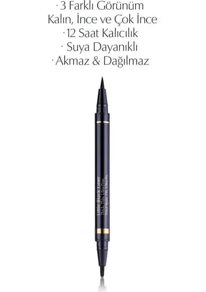 Estee Lauder Siyah Likit Eyeliner - Çok Uçlu ve Suya Dayanıklı Göz Makyajı Aracı