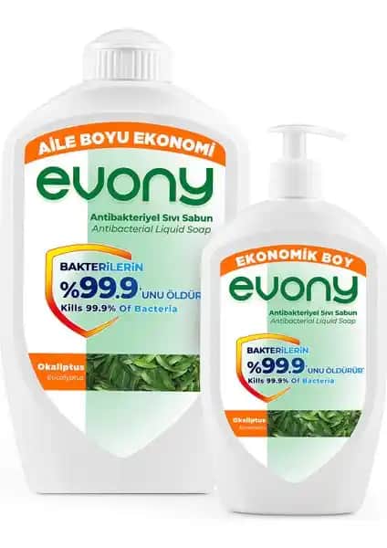 Evony Antibakteriyel Sıvı Sabun Okaliptus 1500ml ve 700ml ile hijyen ve bakımda güvenilir tercih