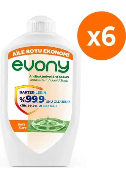 Evony Antibakteriyel Sıvı Sabun Soft Care 1500ml Hijyen ve Cilt Bakımında Güvenilir Çözüm